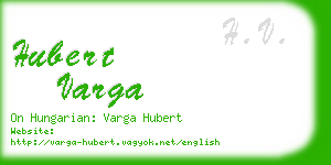 hubert varga business card